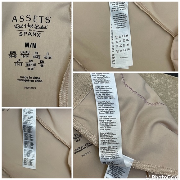 SPANX Assert Red Hot Label Luxe & Lean Firm Control High-Waist Lace Brief Size M - Picture 2 of 10